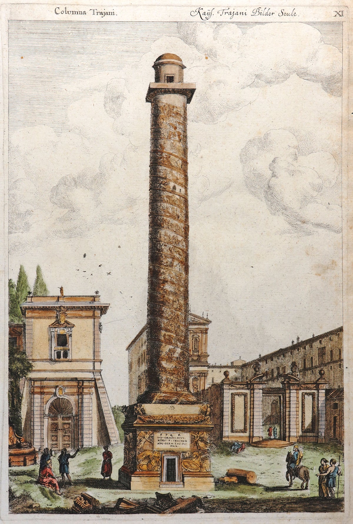 Trajan Column, Rome, Italy - Authentic Vintage Poster