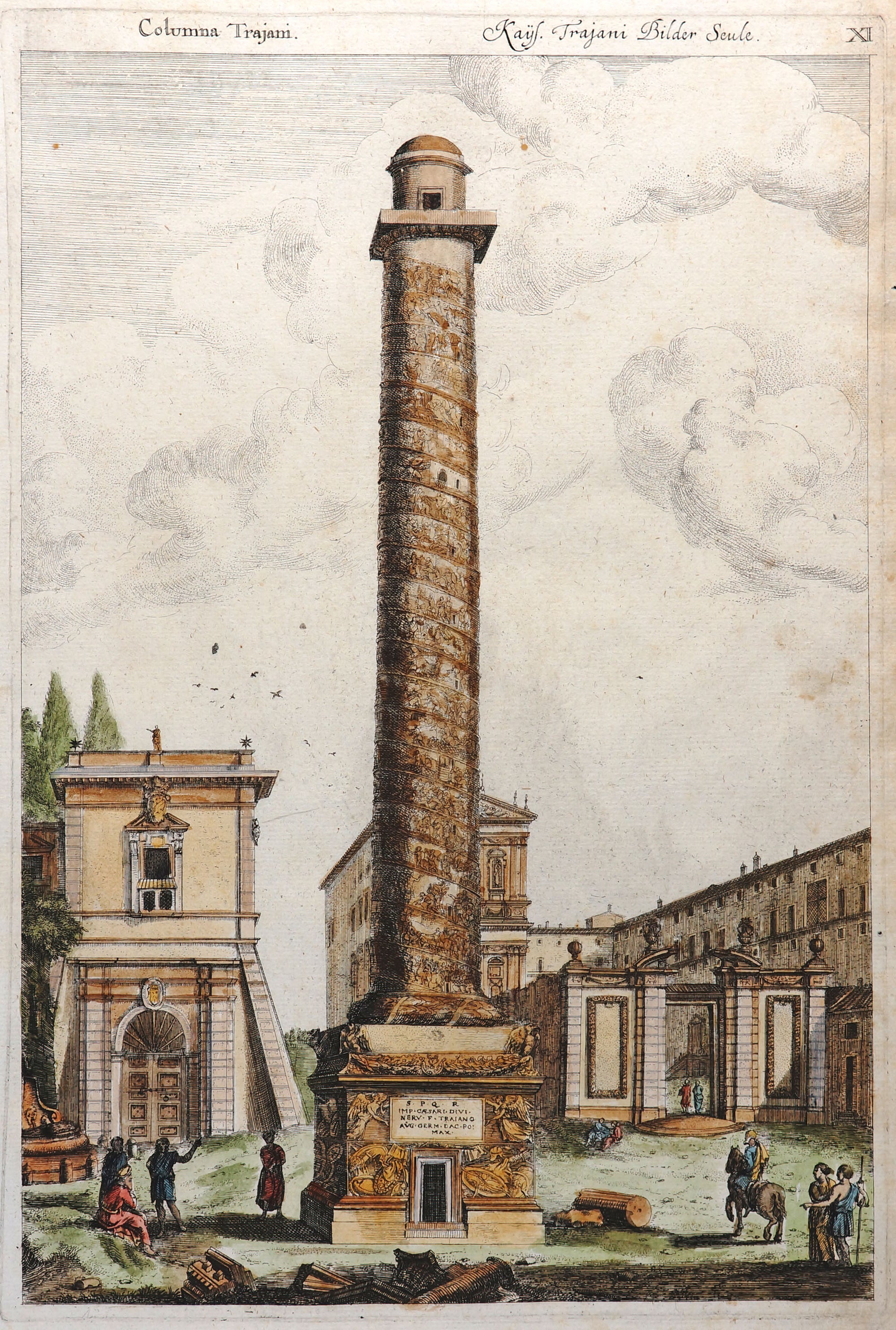 Trajan Column, Rome, Italy - Authentic Vintage Poster