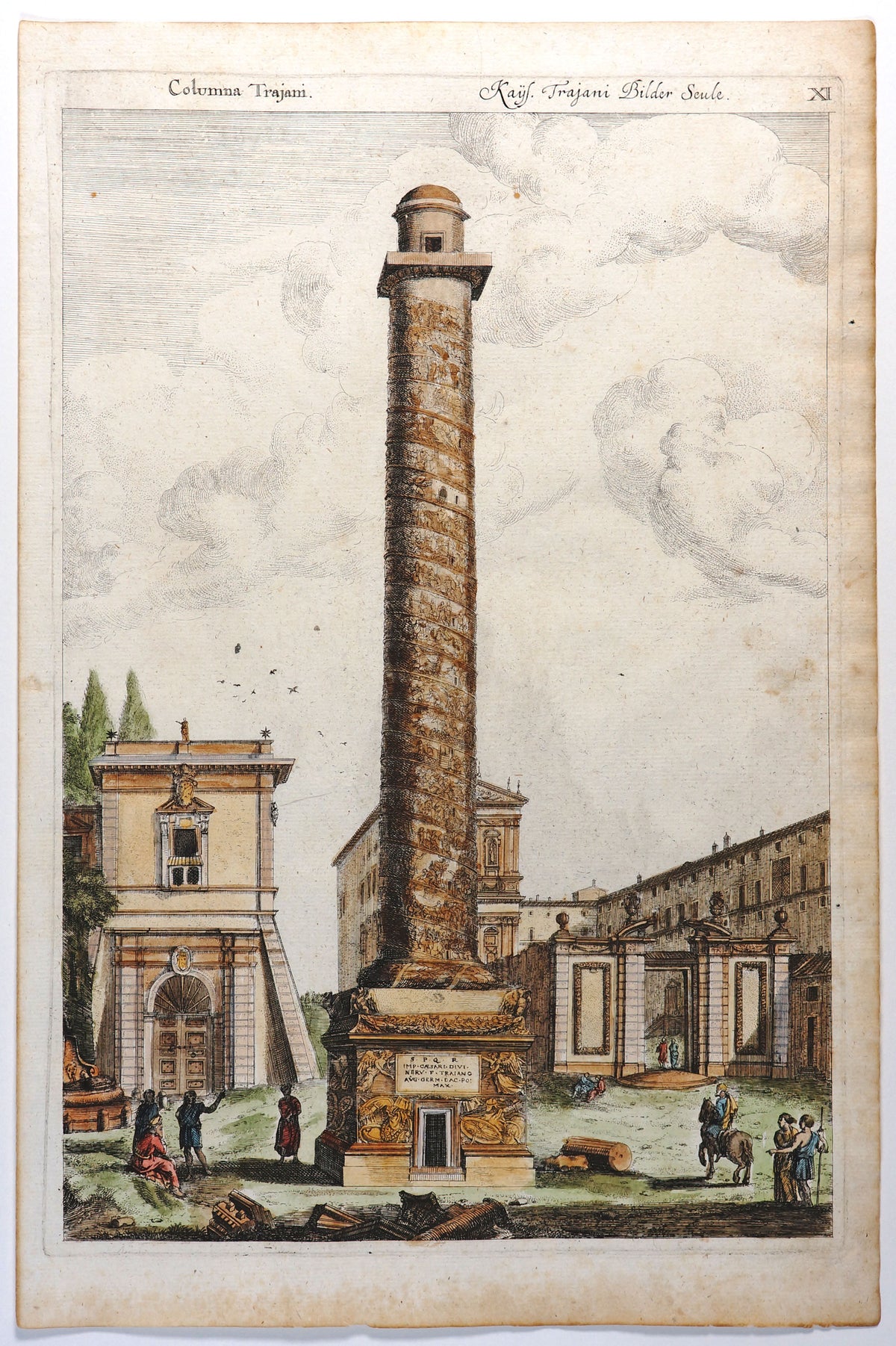 Trajan Column, Rome, Italy - Authentic Vintage Poster