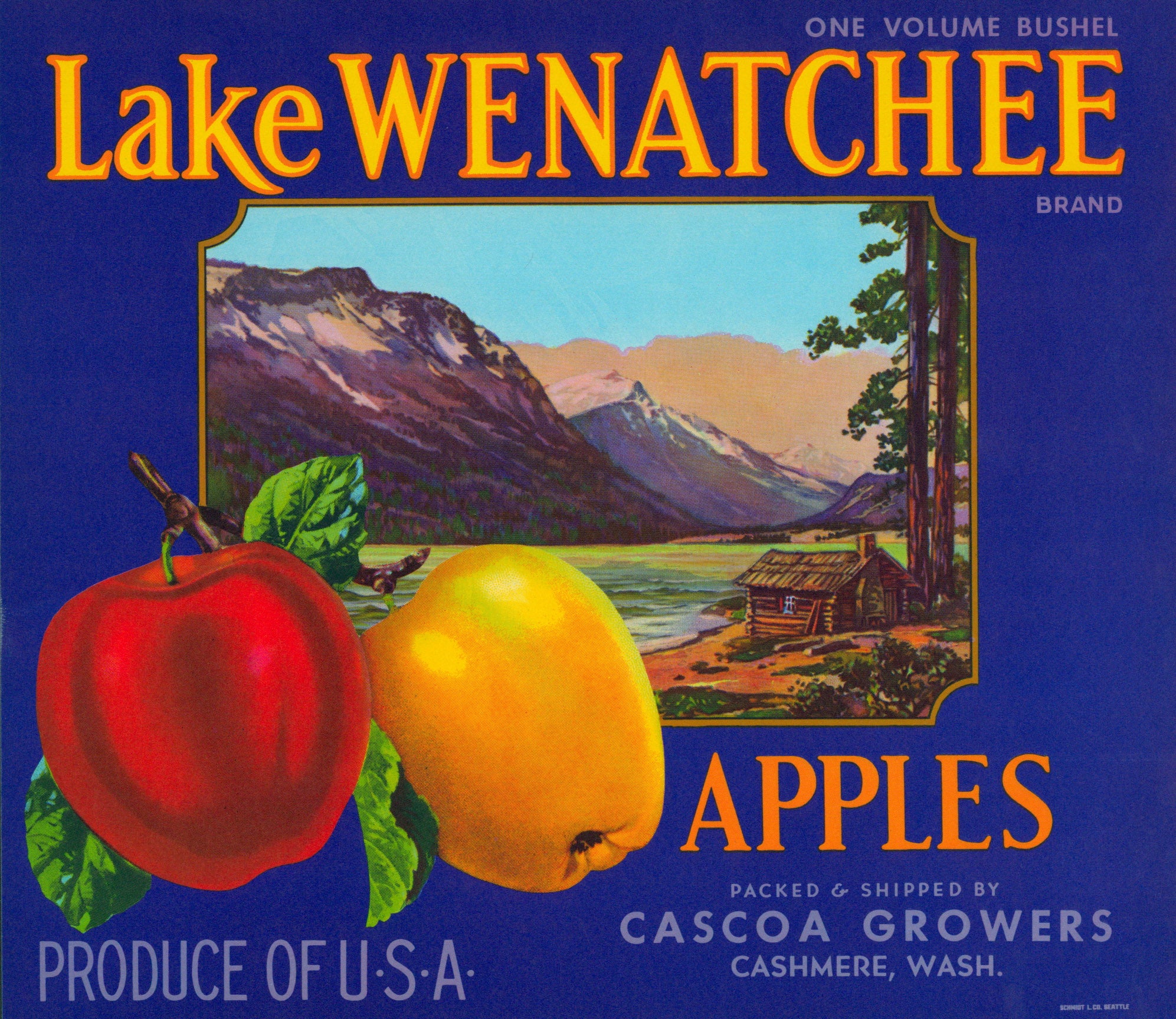 Lake Wenatchee Apples- Crate Label