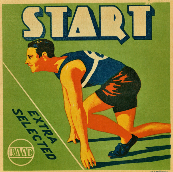 Start- Spanish Crate Label - Authentic Vintage Product Label