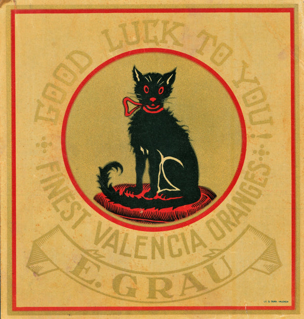 Good Luck To You- Spanish Crate Label - Authentic Vintage Product Label