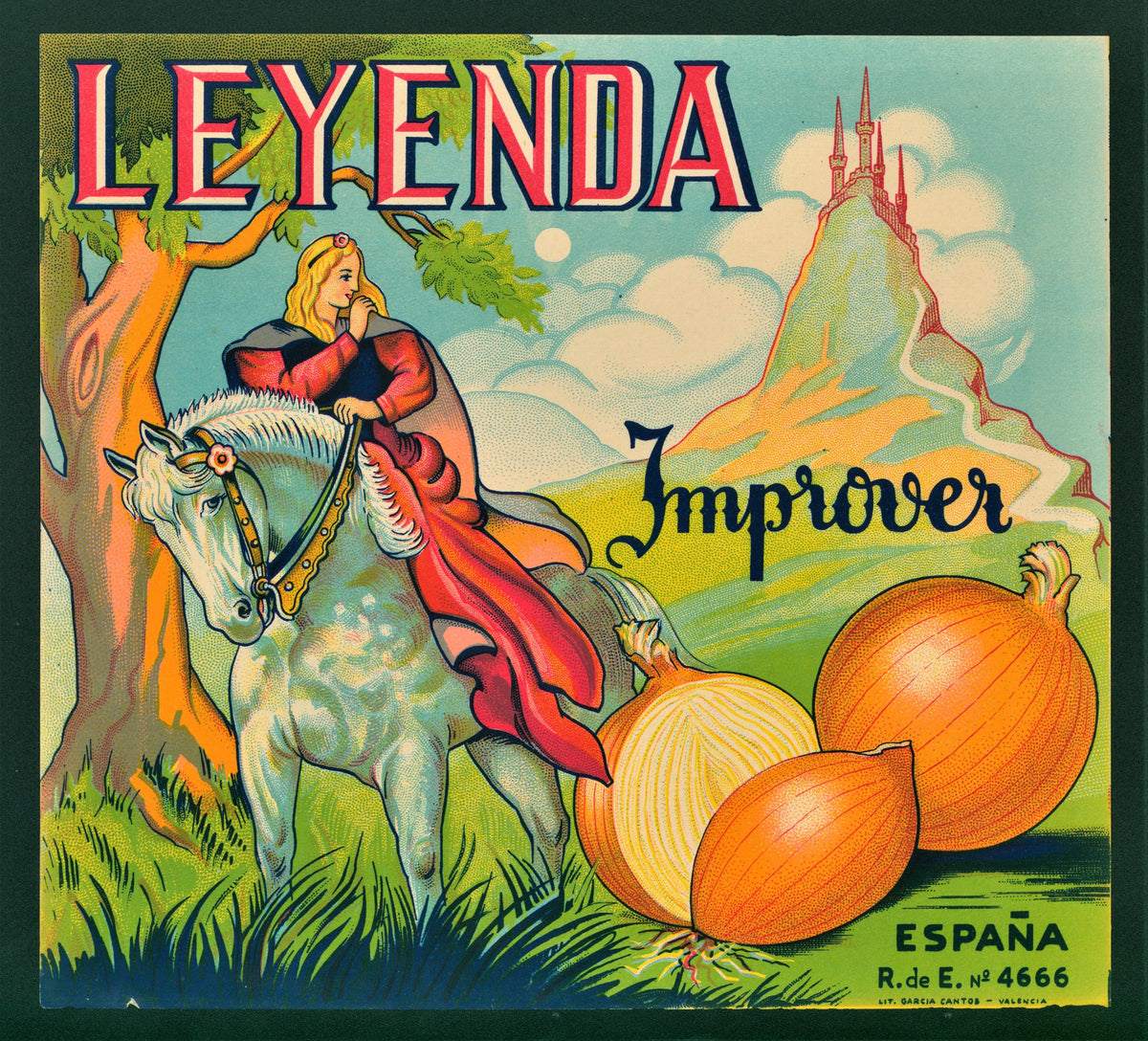 Spanish Crate Label - 13 - Authentic Vintage Antique Print
