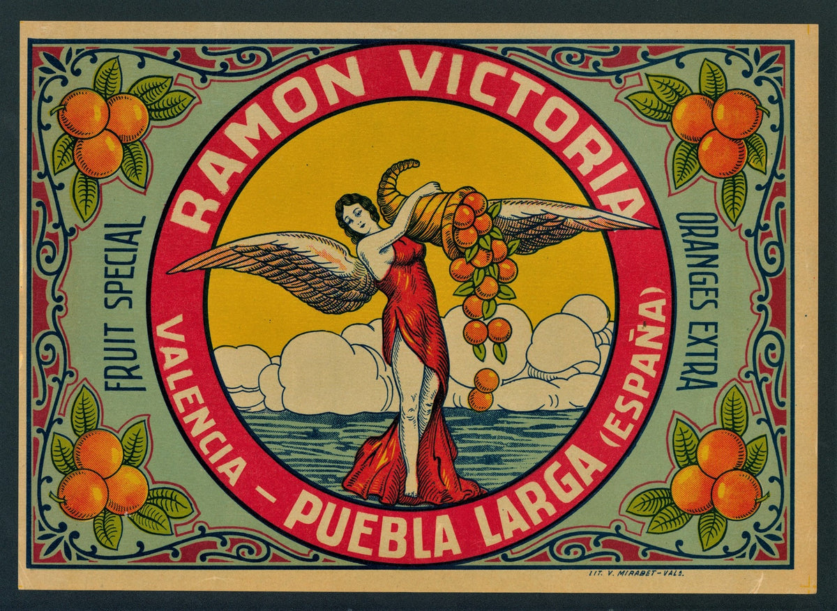 Spanish Crate Label - 14 - Authentic Vintage Antique Print