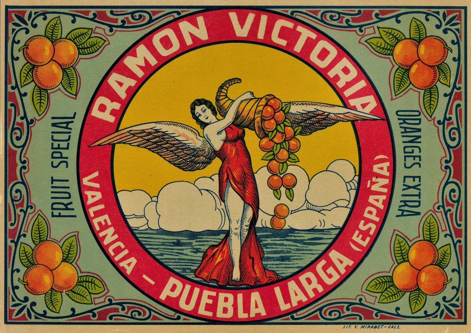 Spanish Crate Label - 14 - Authentic Vintage Antique Print