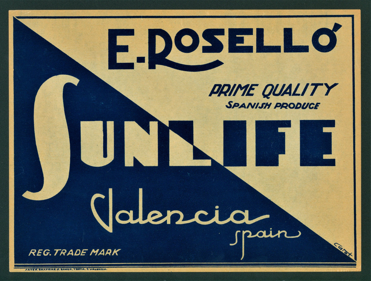 Spanish Crate Label - 15 - Authentic Vintage Antique Print