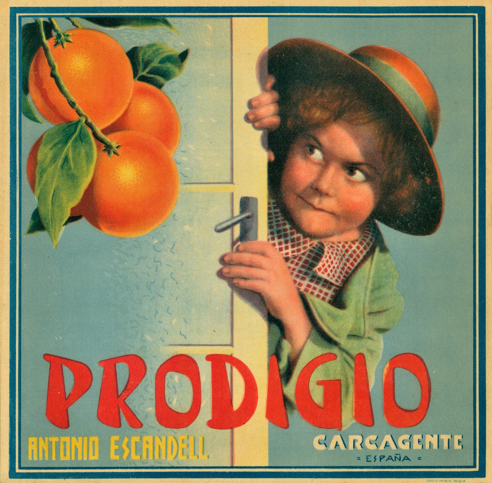 Spanish Crate Label - 22 - Authentic Vintage Antique Print