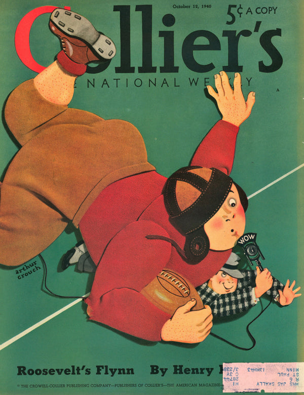 Football Player- Collier's Weekly - Authentic Vintage Cover Art