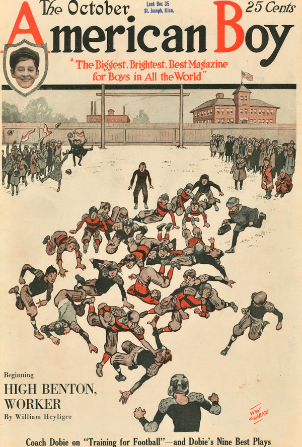 Training for Football- American Boy Magazine - Authentic Vintage Cover Art