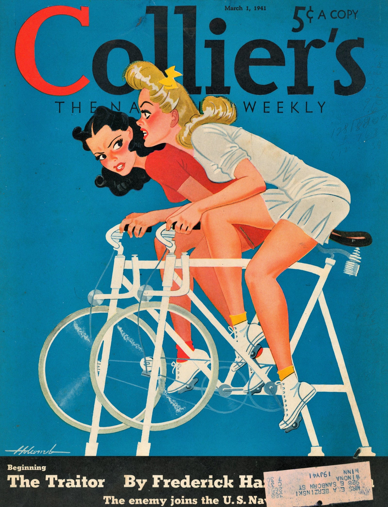 The Traitor- Collier's Weekly - Authentic Vintage Antique Print