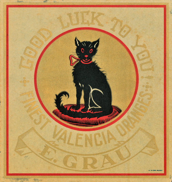 Good Luck to You- Spanish Crate Label - Authentic Vintage Product Label