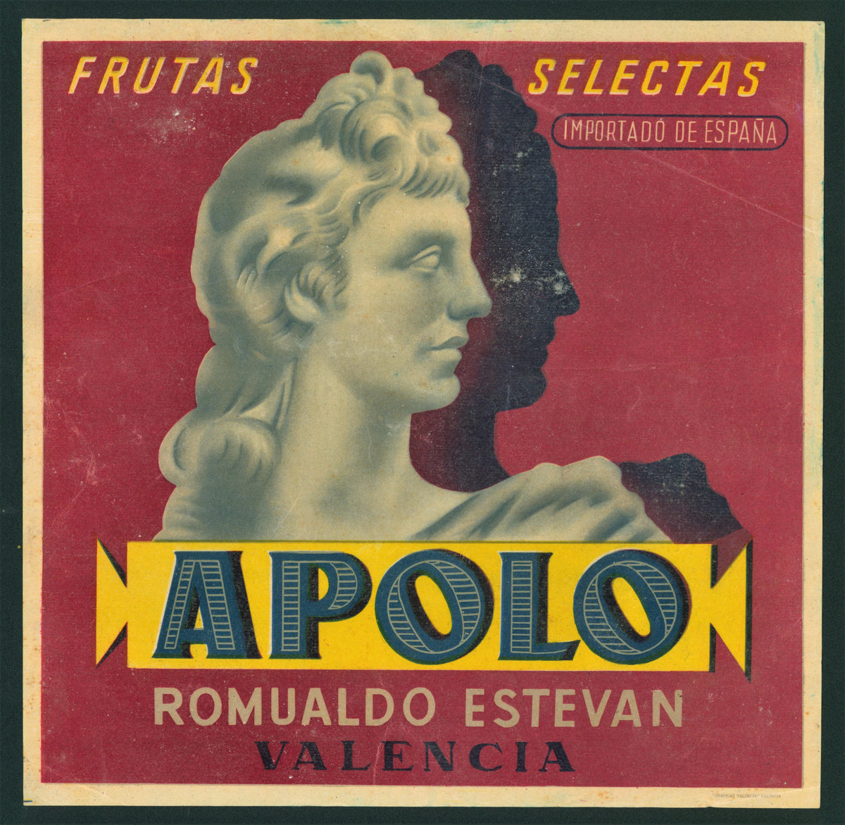 Spanish Crate Label 1-3 - Authentic Vintage Antique Print