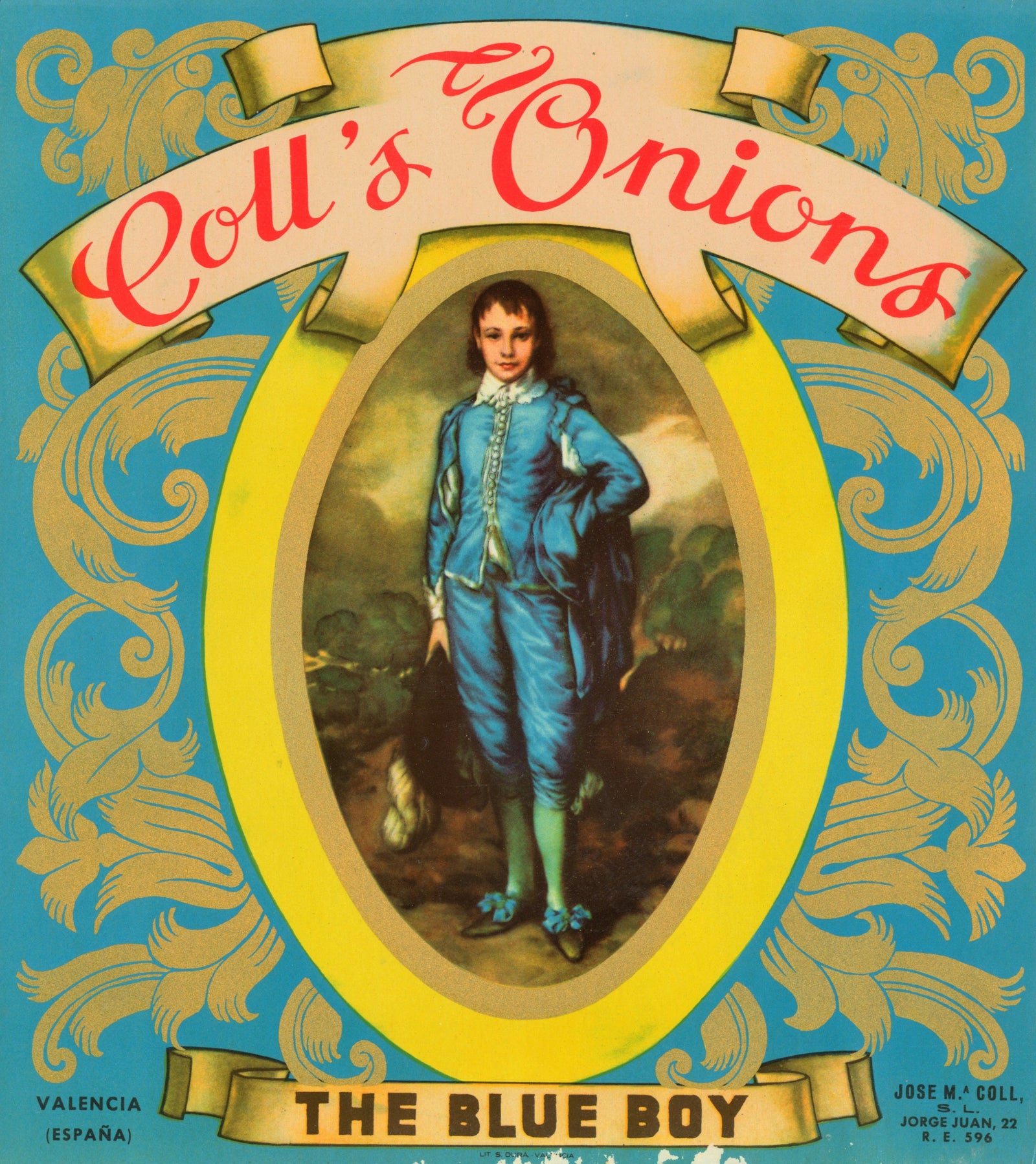 Spanish Crate Label 1-15 - Authentic Vintage Antique Print