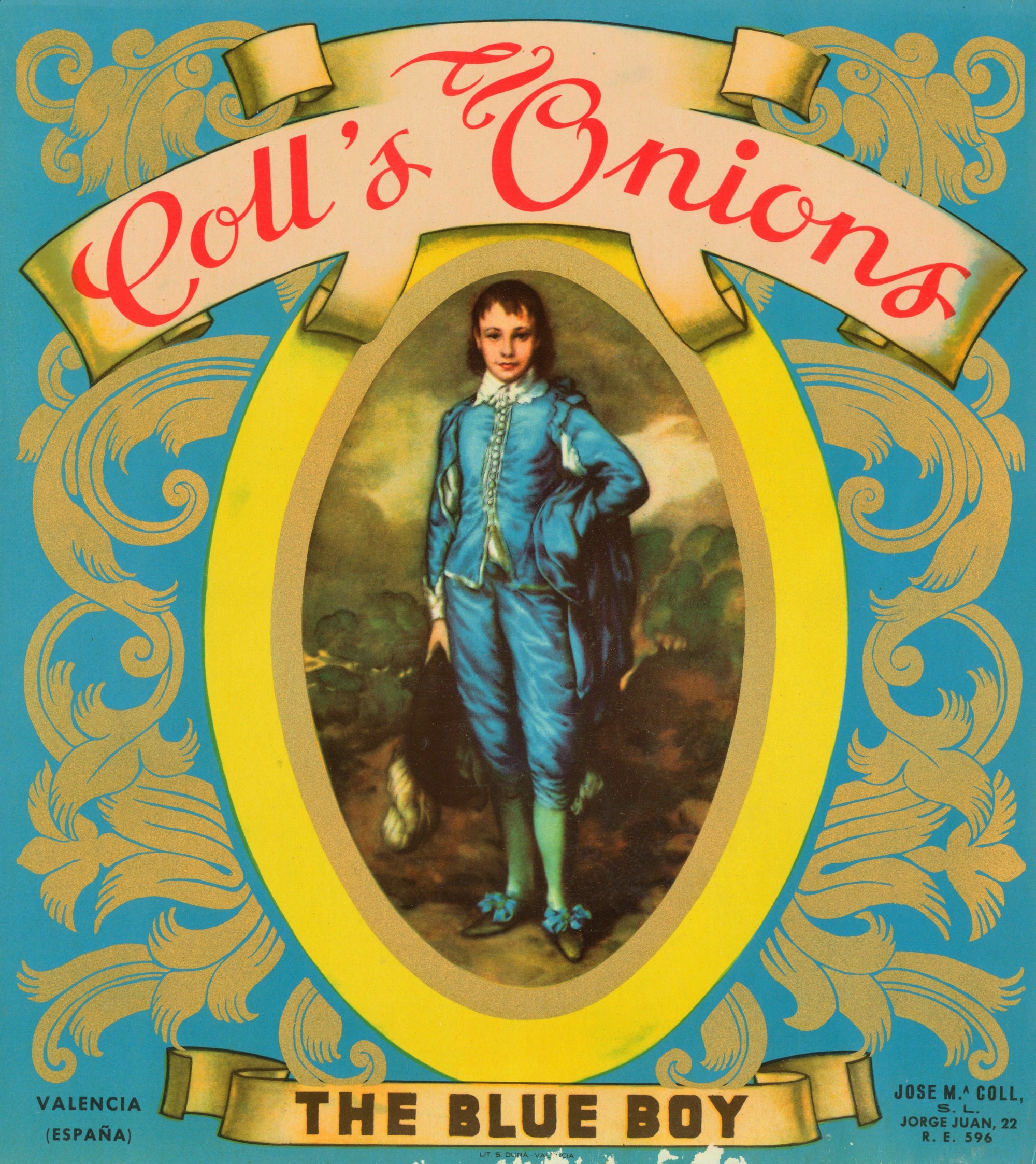 Spanish Crate Label 1-15 - Authentic Vintage Antique Print