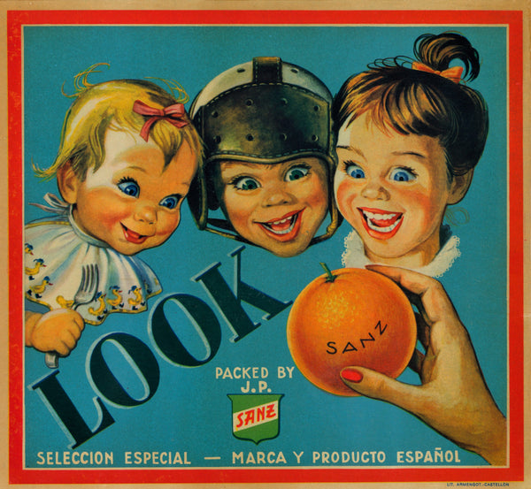 Look- Spanish Crate Label - Authentic Vintage Product Label