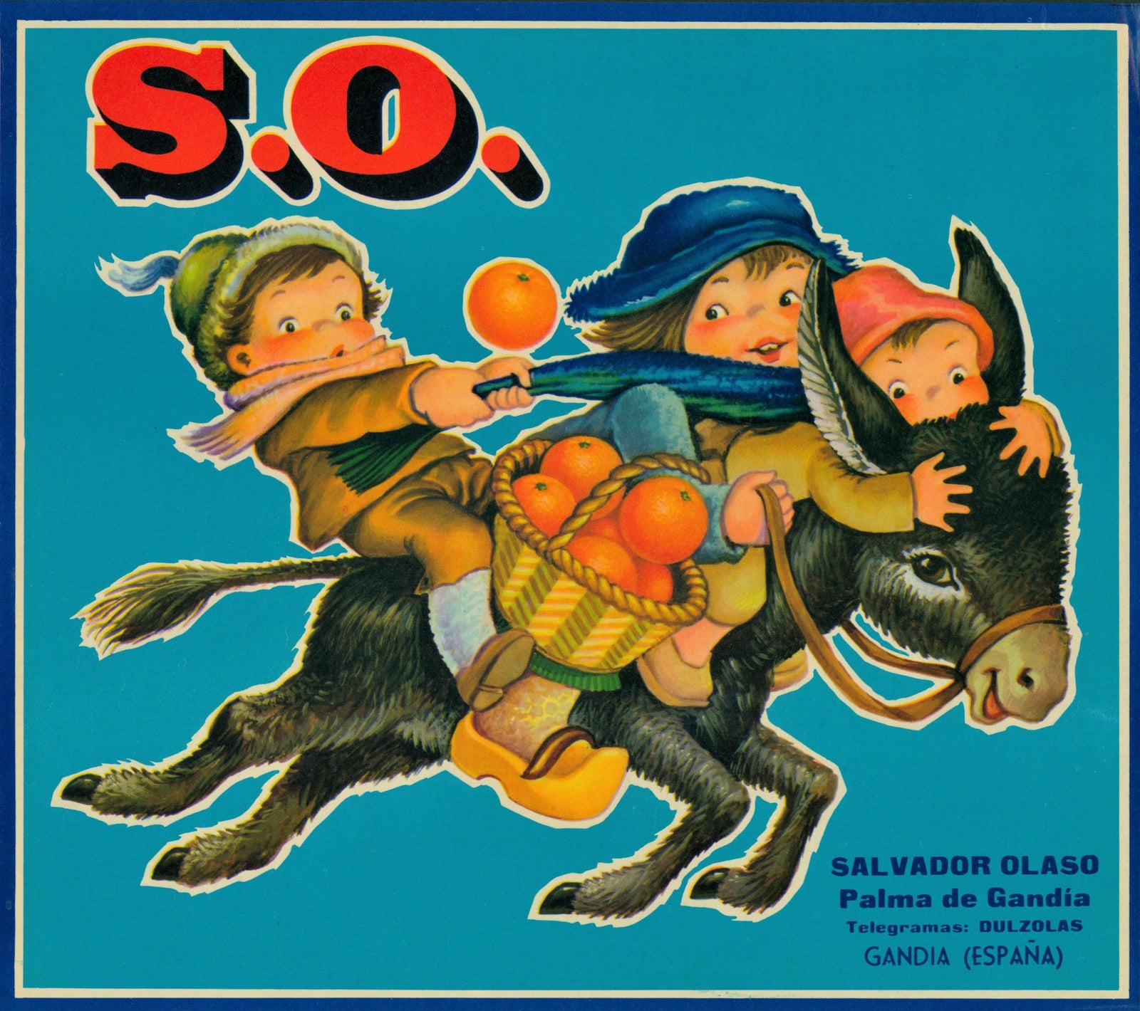 Spanish Crate Label 1-24 - Authentic Vintage Antique Print