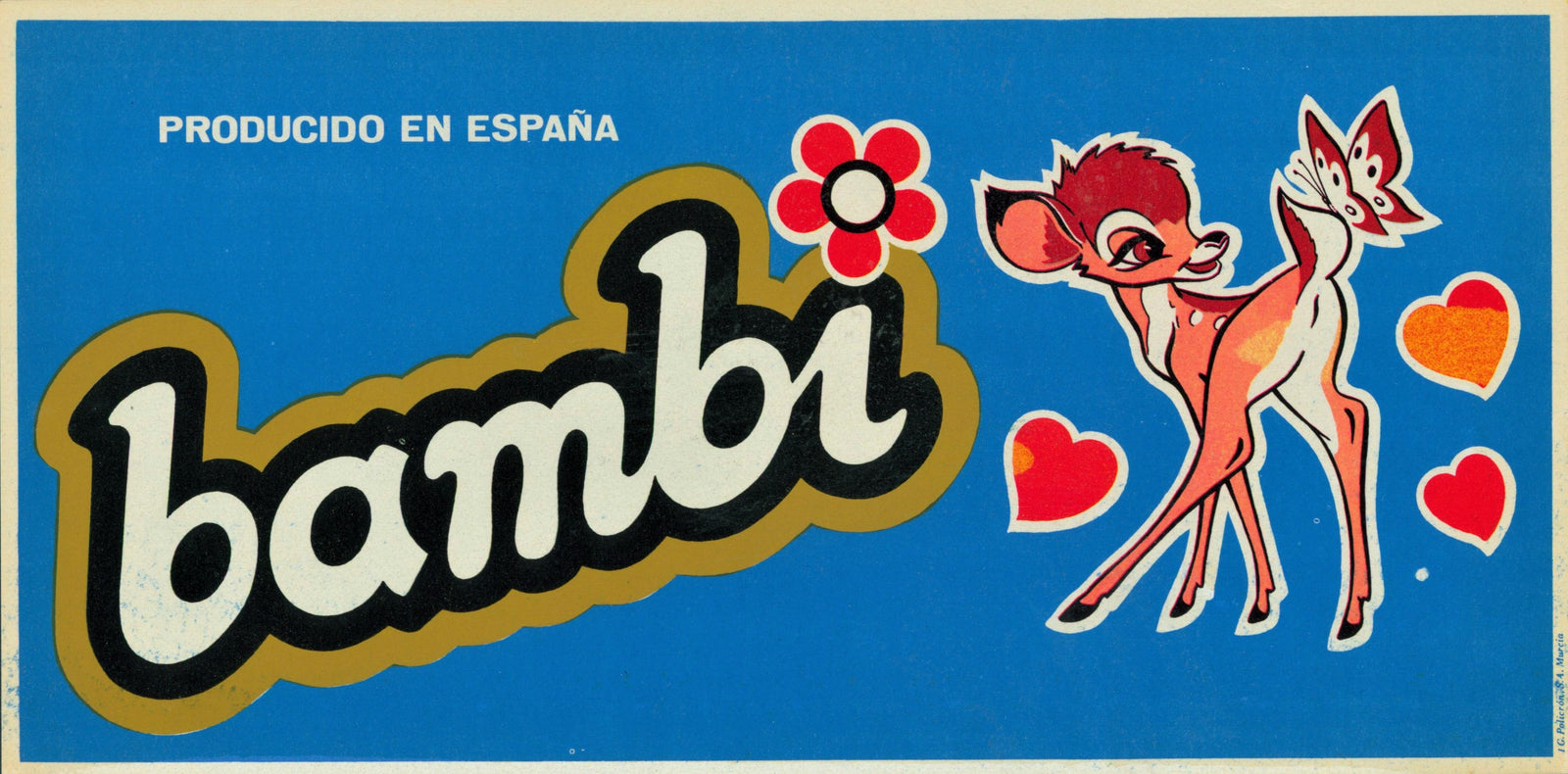 Bambi- Spanish Crate Label - Authentic Vintage Antique Print