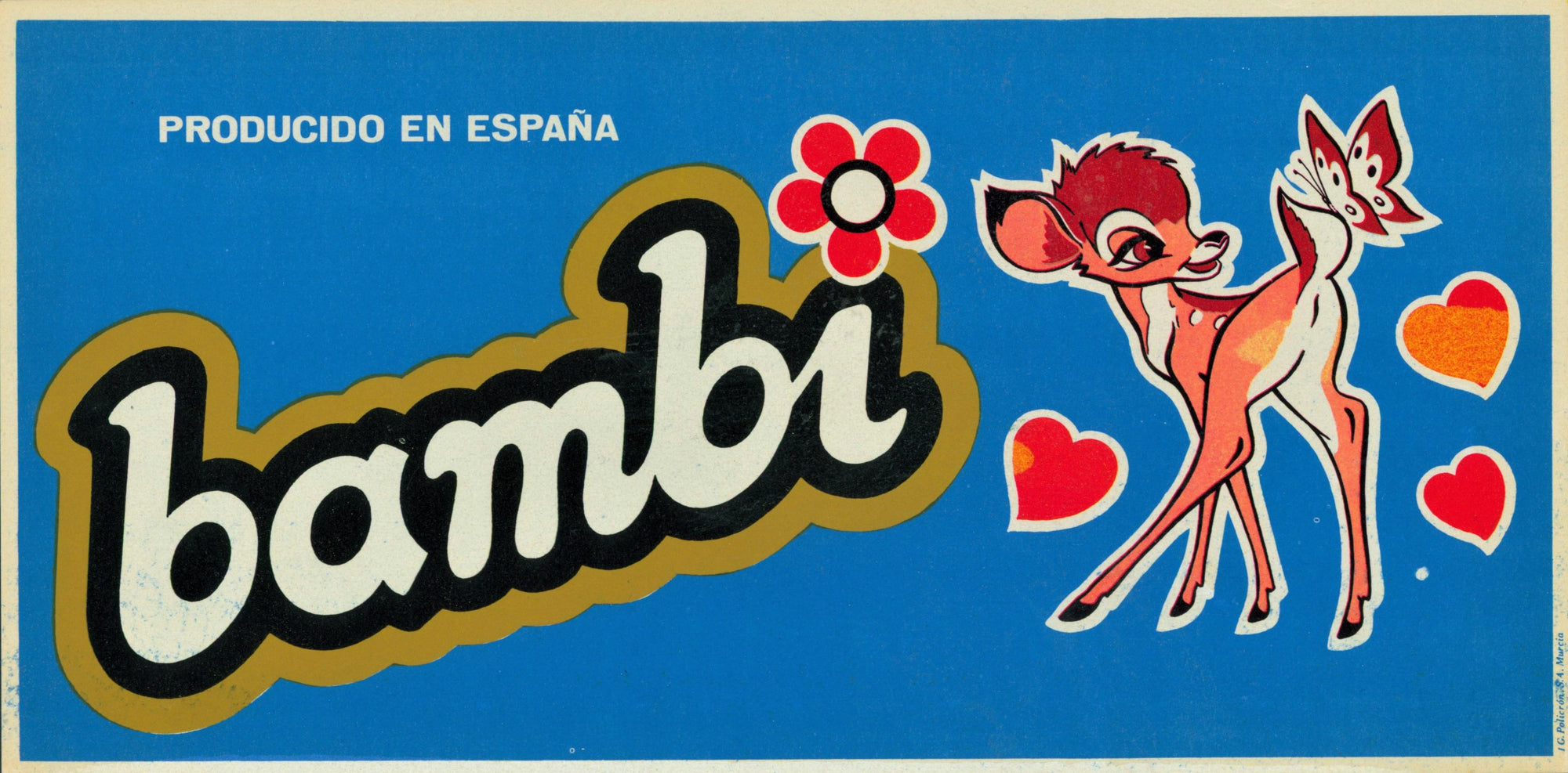 Bambi- Spanish Crate Label - Authentic Vintage Antique Print