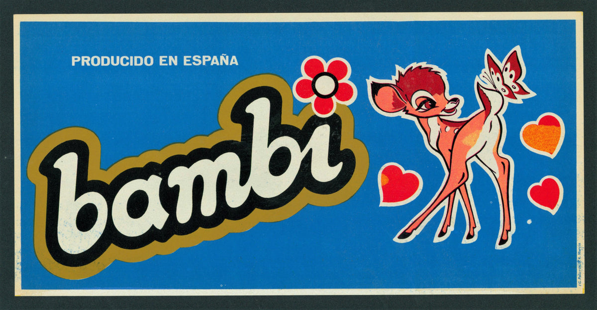 Bambi- Spanish Crate Label - Authentic Vintage Antique Print