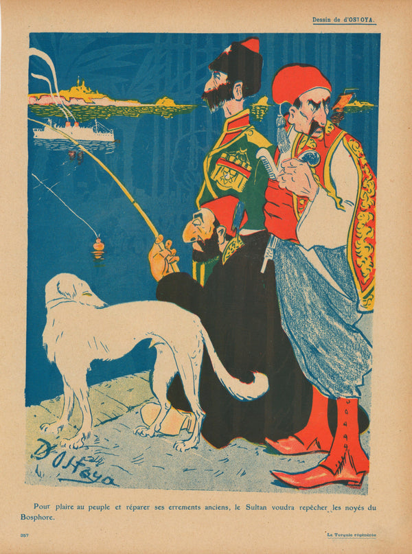 Les Siriens- French Satirical Comic - Authentic Vintage Antique Print