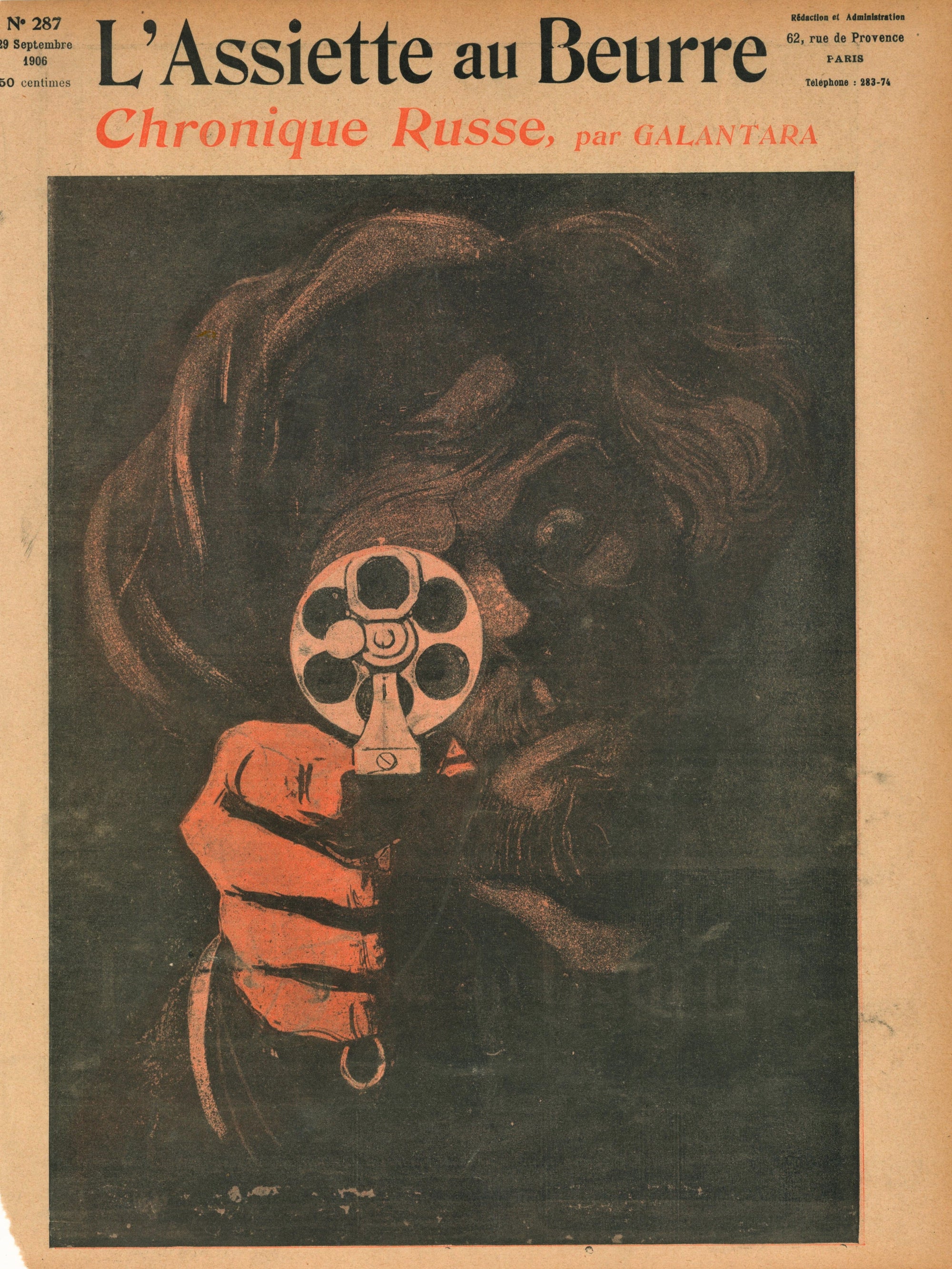 Chronique Russe- French Satirical Comic - Authentic Vintage Antique Print