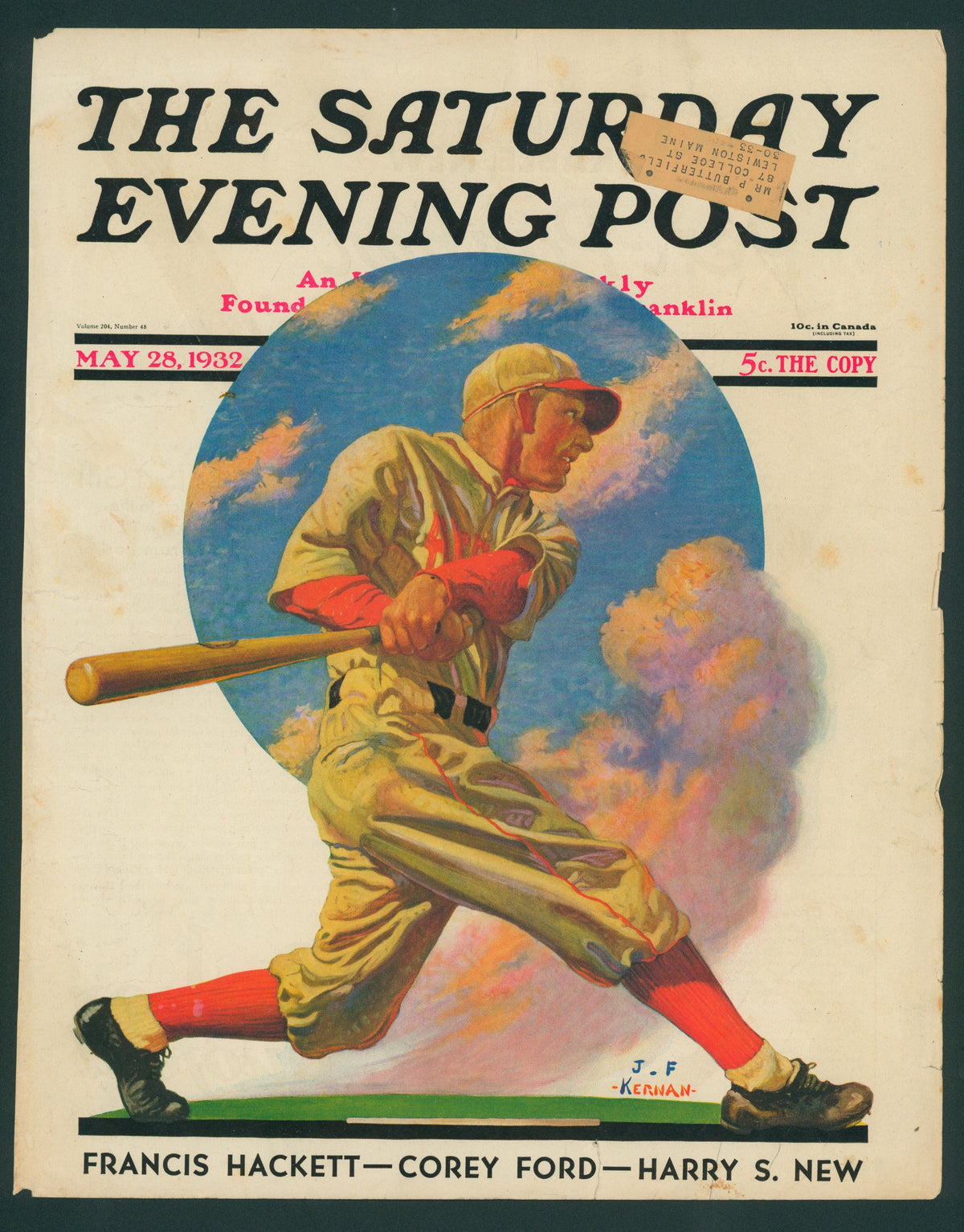 The Saturday Evening Post - Authentic Vintage Antique Print