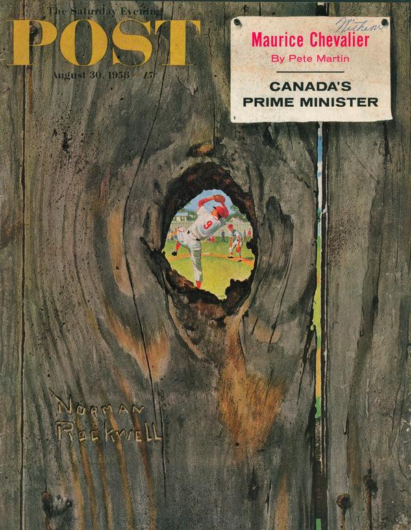 Baseball Pitcher- The Saturday Evening Post - Authentic Vintage Cover Art