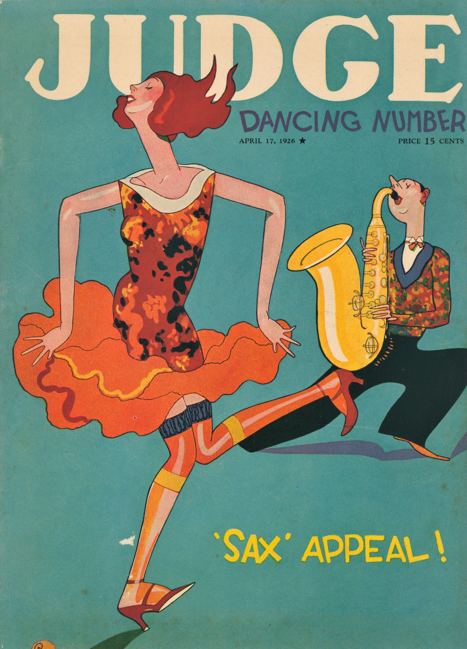 Sax Appeal- Judge Magazine - Authentic Vintage Antique Print