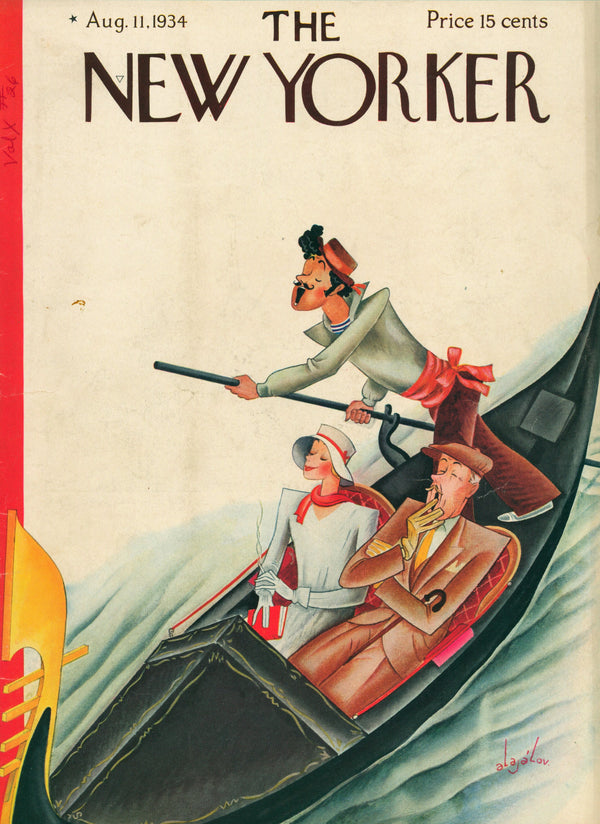 Gondolier- The New Yorker - Authentic Vintage Cover Art