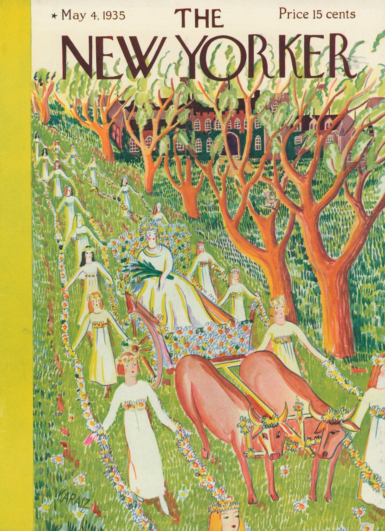 Chariot- The New Yorker - Authentic Vintage Antique Print