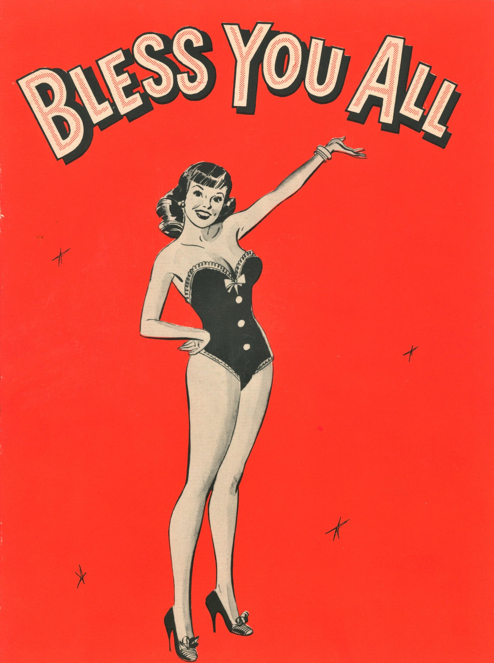 Bless You All- Playbill - Authentic Vintage Antique Print
