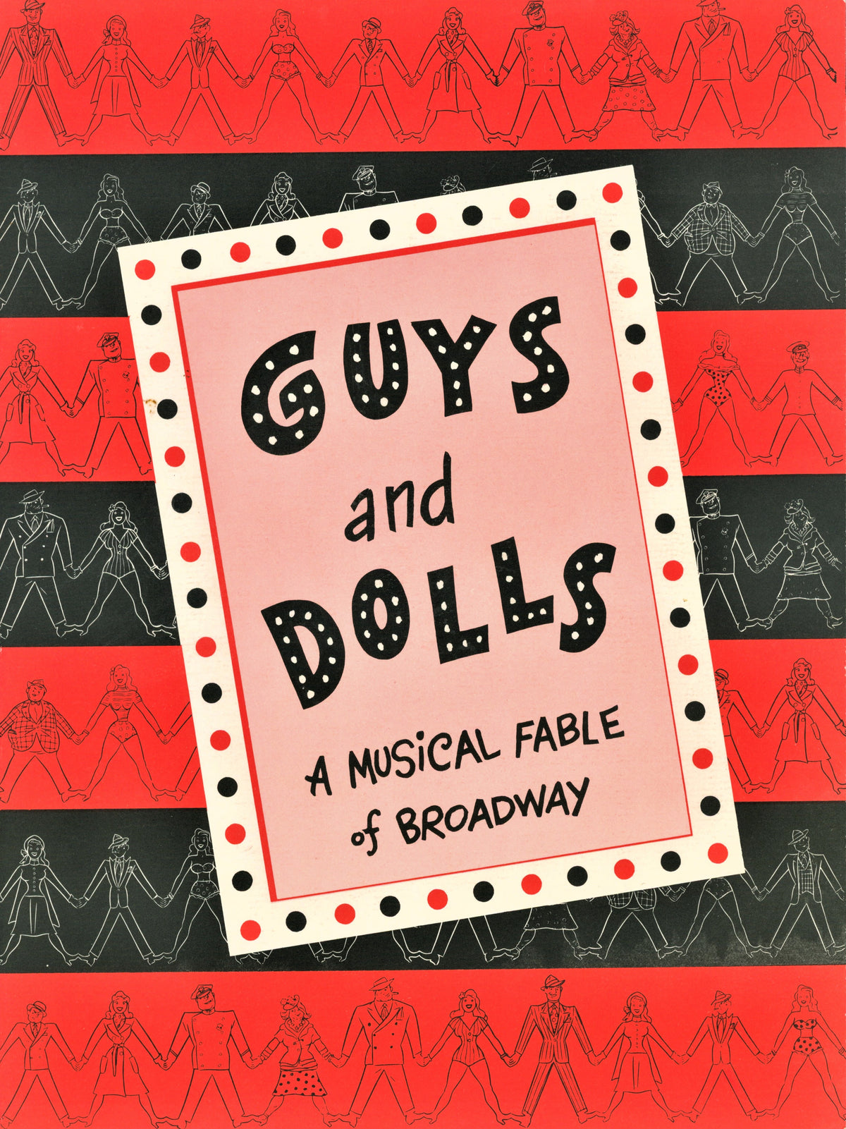 Guys and Dolls- Playbill - Authentic Vintage Antique Print
