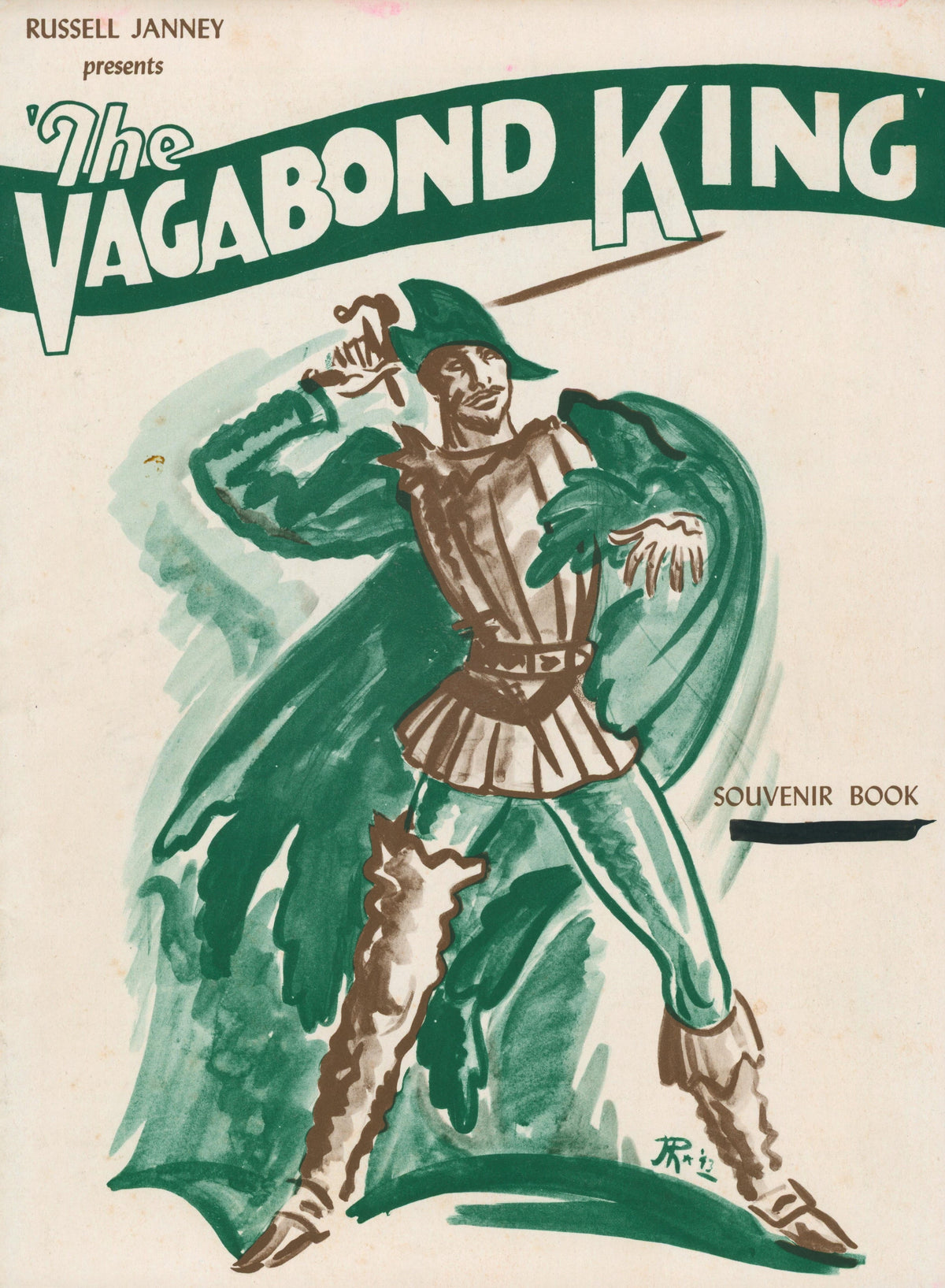 The Vagabond King- Playbill - Authentic Vintage Antique Print