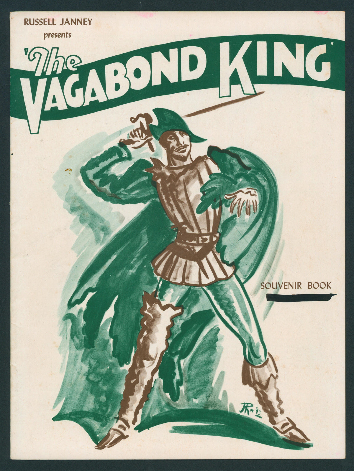 The Vagabond King- Playbill - Authentic Vintage Antique Print