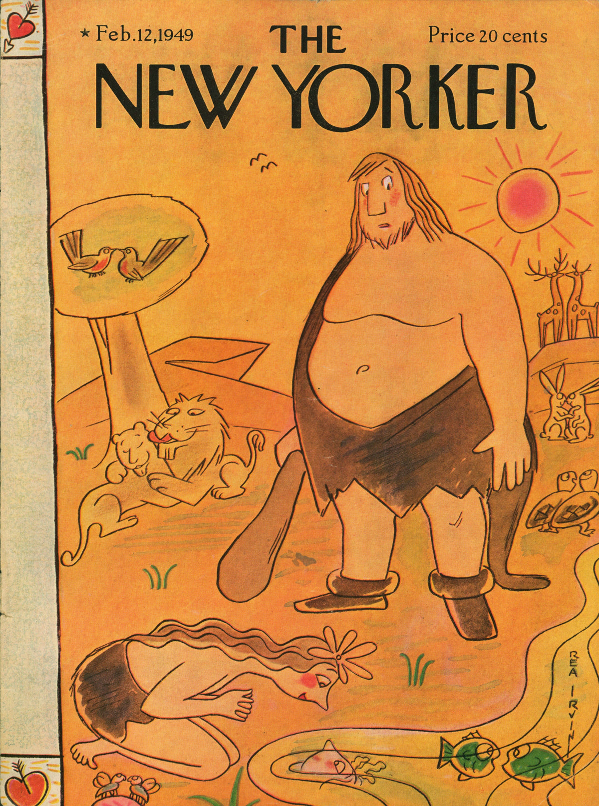Stone Age- The New Yorker - Authentic Vintage Antique Print