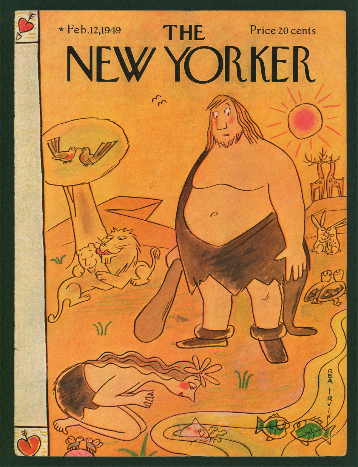 Stone Age- The New Yorker - Authentic Vintage Antique Print
