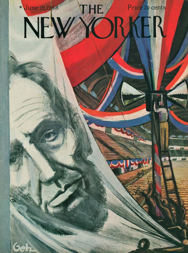 Abraham Lincoln- The New Yorker - Authentic Vintage Cover Art
