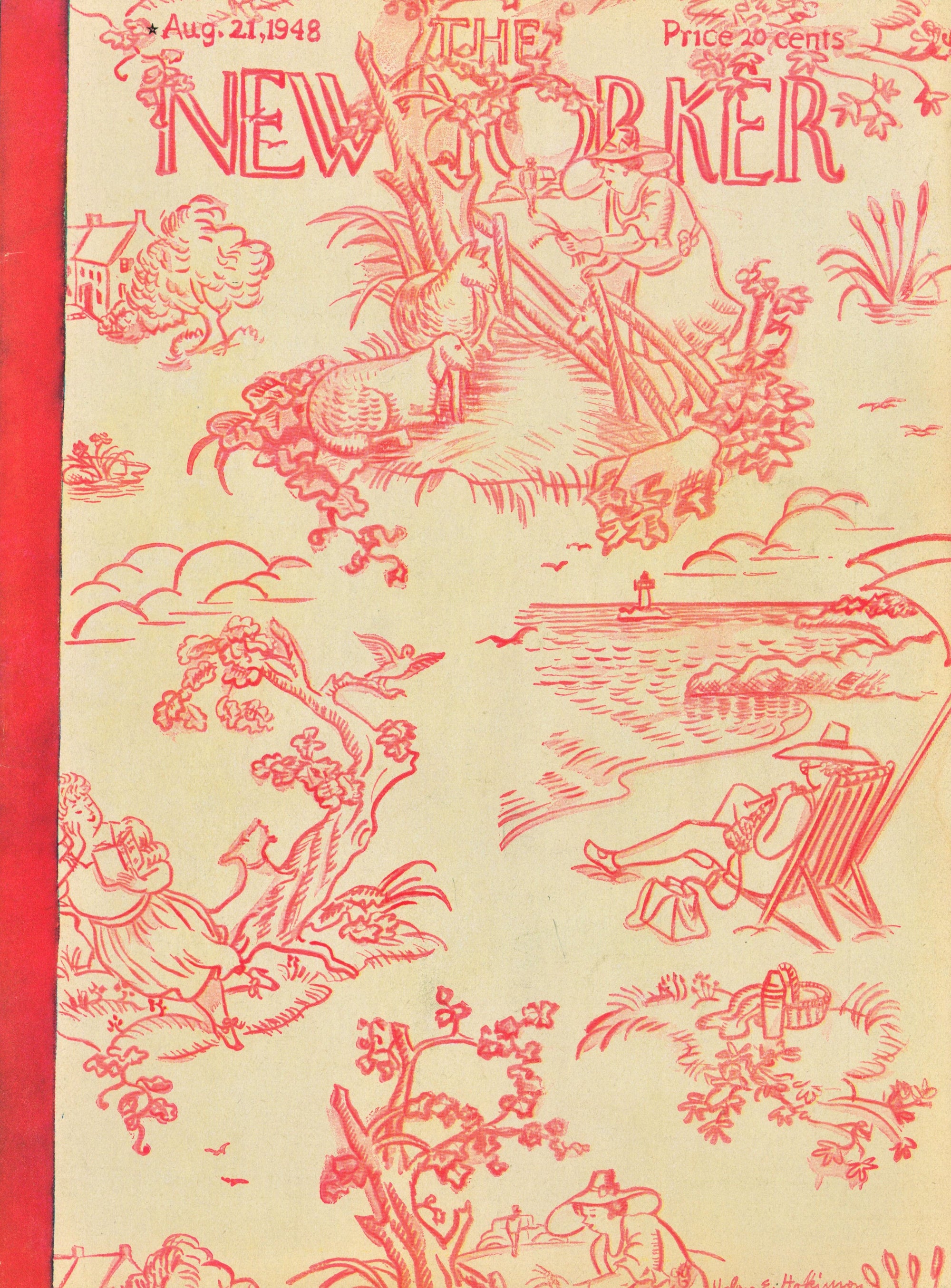 New Yorker Magazine Cover_23 - Authentic Vintage Antique Print