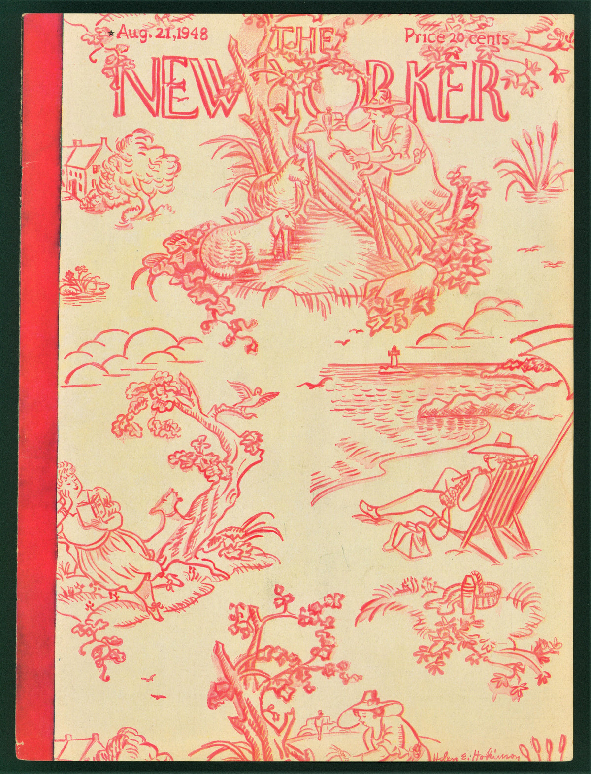 New Yorker Magazine Cover_23 - Authentic Vintage Antique Print
