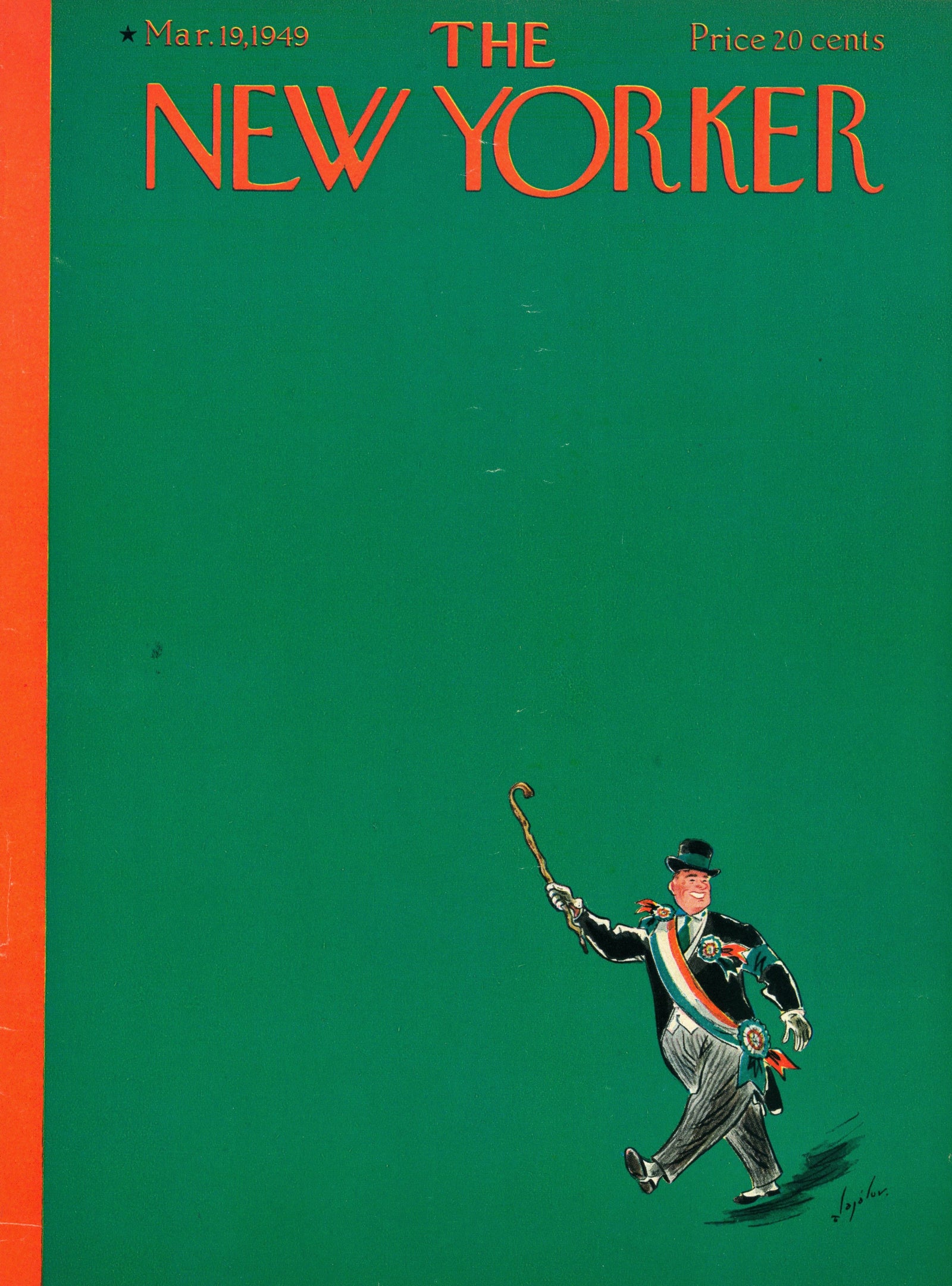 St. Patrick's Day- The New Yorker - Authentic Vintage Antique Print