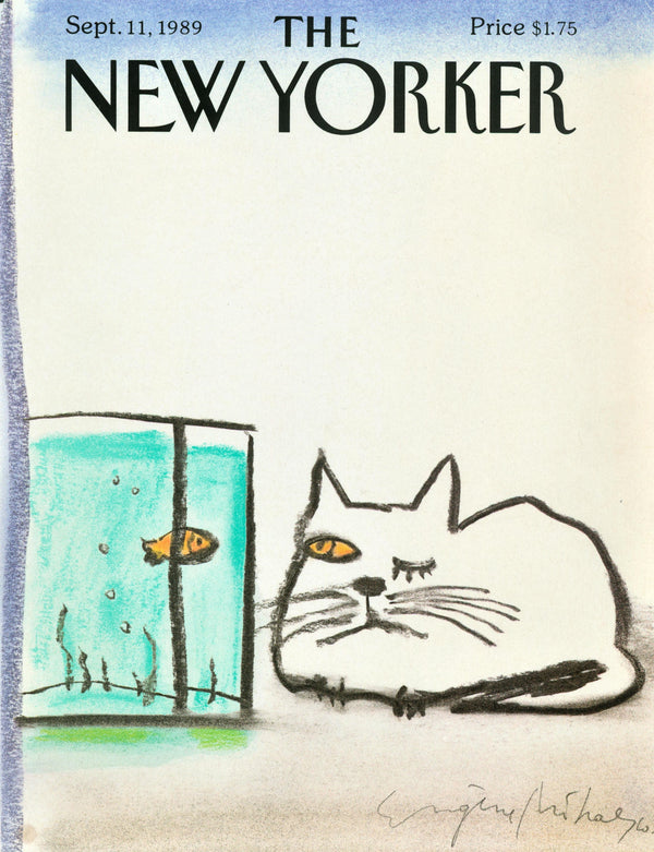 Suspicious Cat- The New Yorker - Authentic Vintage Cover Art