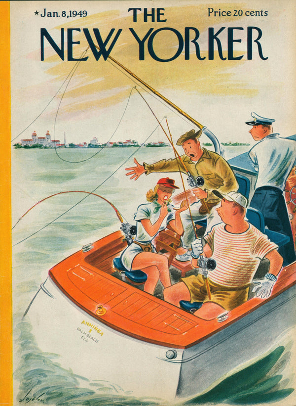 Gone Fishing- The New Yorker - Authentic Vintage Cover Art