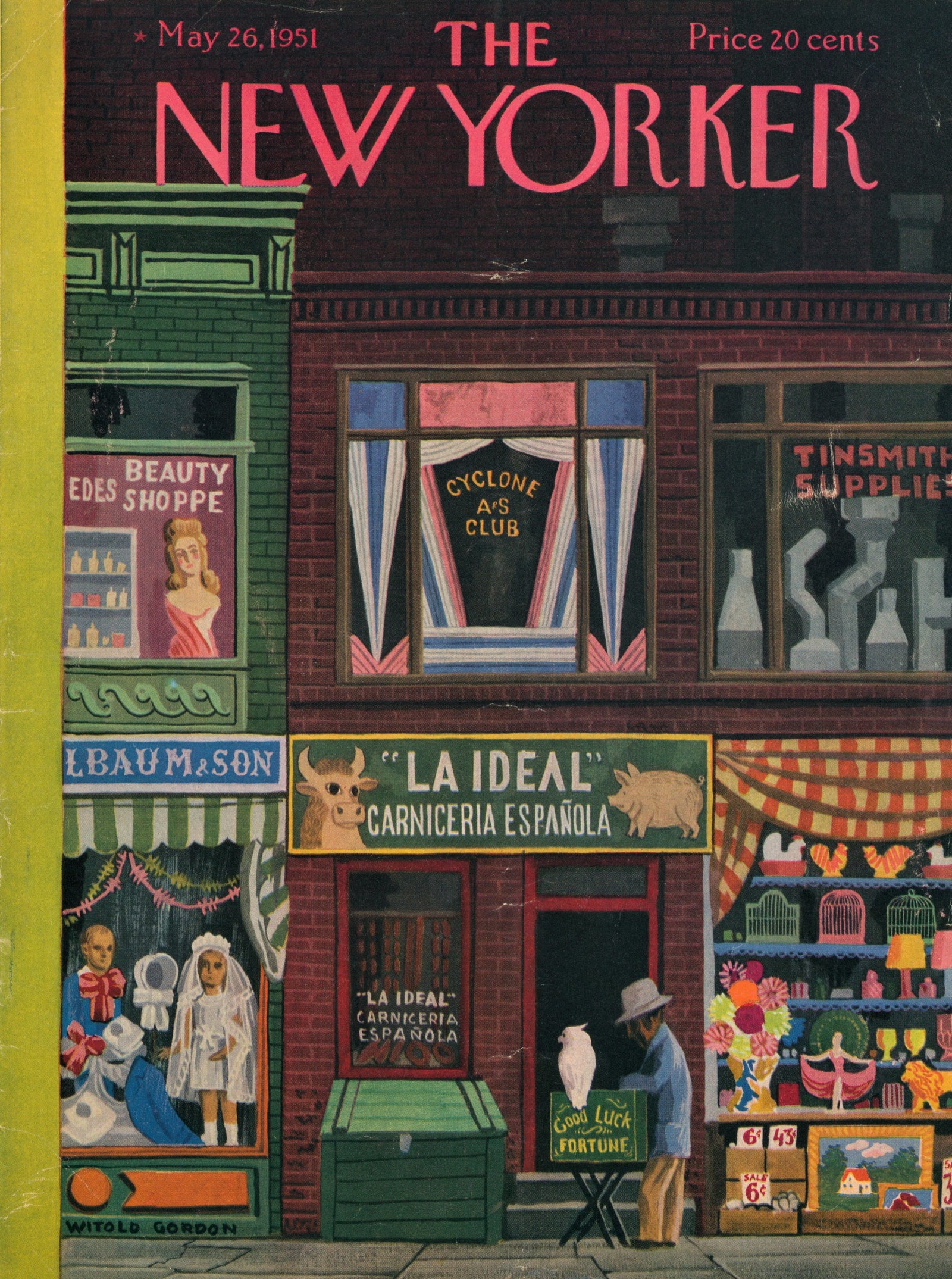 Carniceria Española- The New Yorker Magazine - Authentic Vintage Antique Print