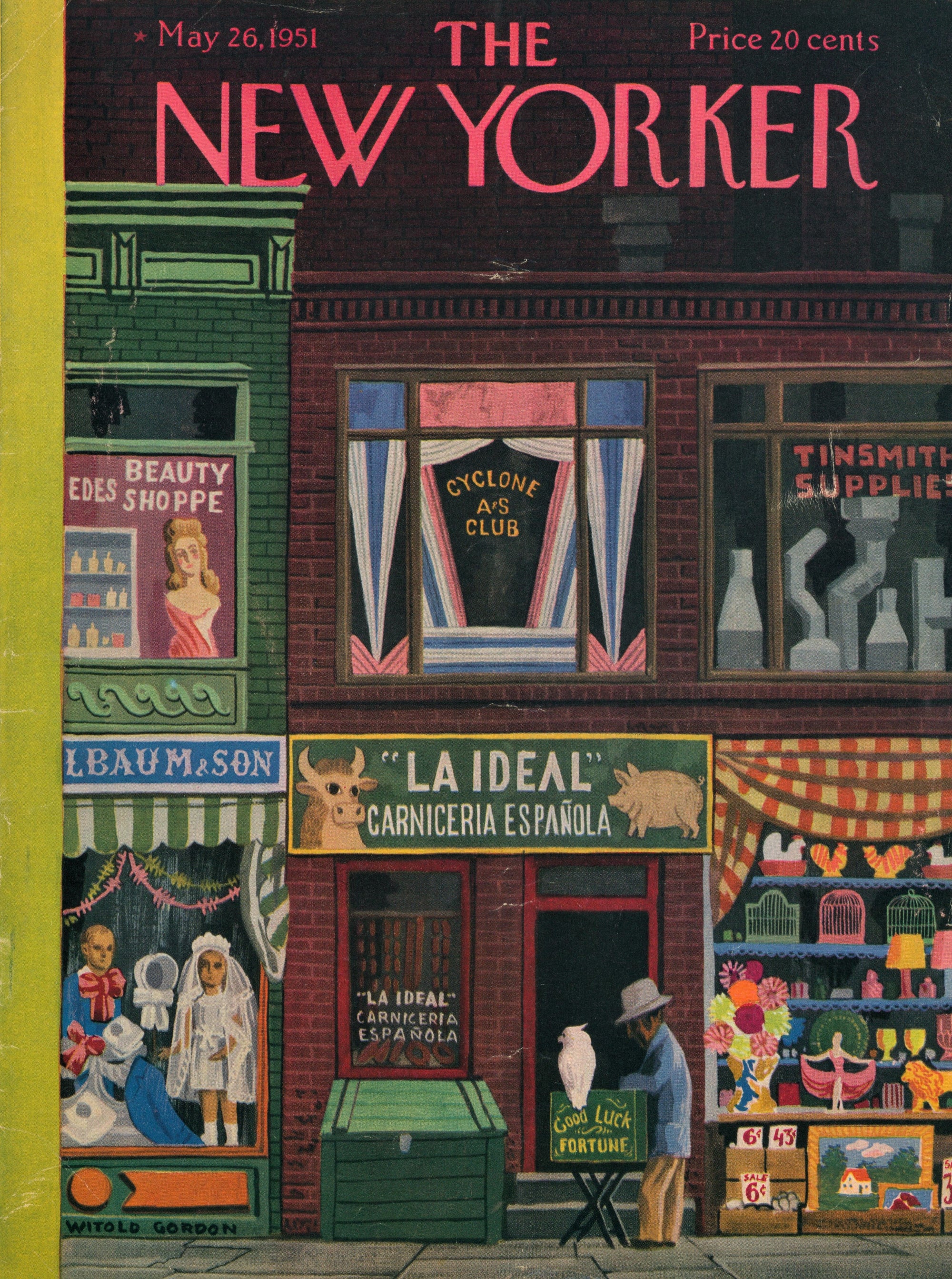 Carniceria Española- The New Yorker Magazine - Authentic Vintage Antique Print