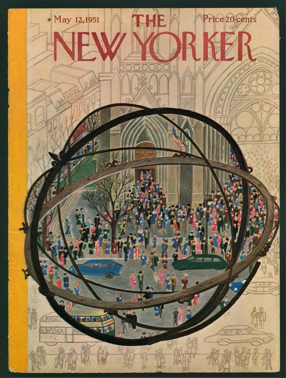 New Yorker Magazine Cover_8 - Authentic Vintage Antique Print