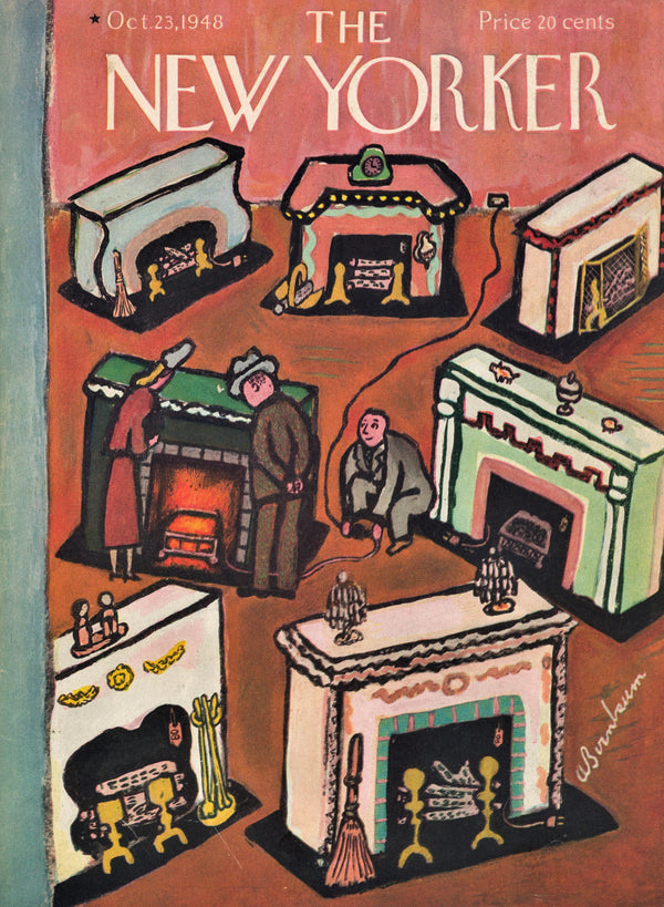 Fireplaces- The New Yorker - Authentic Vintage Cover Art