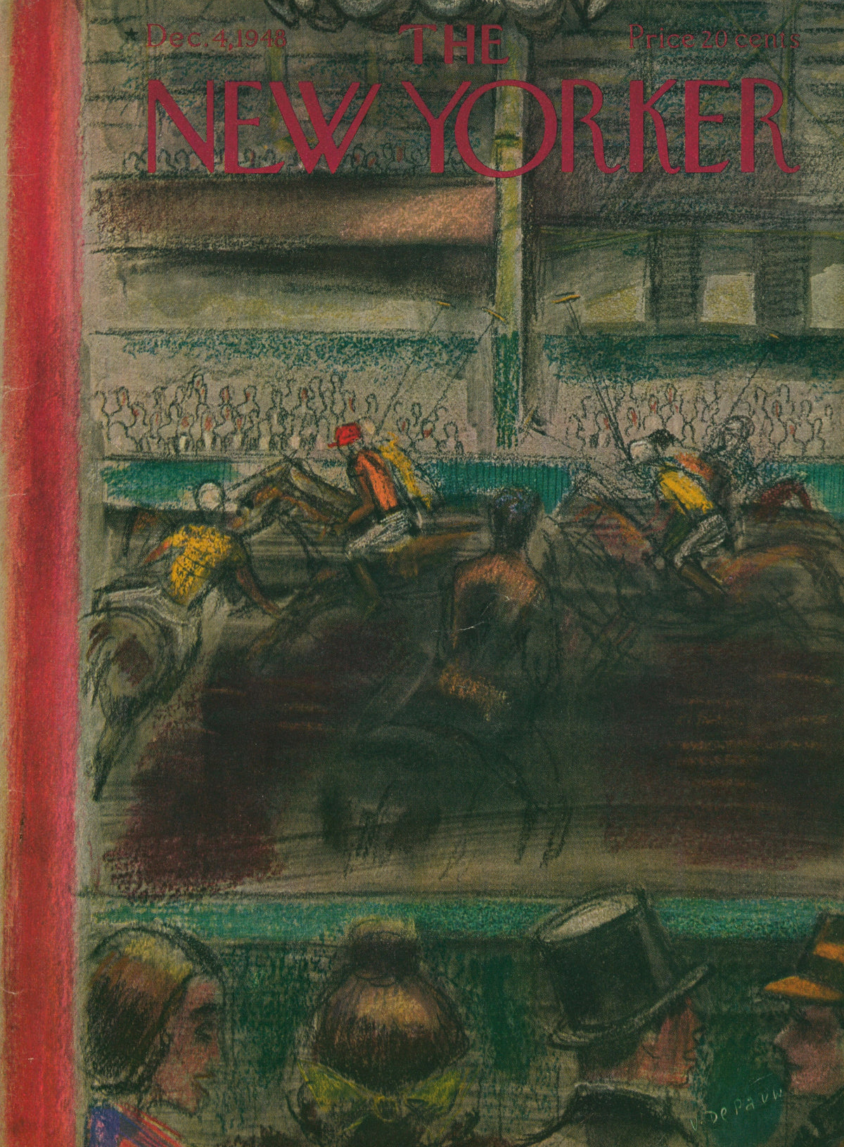Polo Match- The New Yorker - Authentic Vintage Antique Print