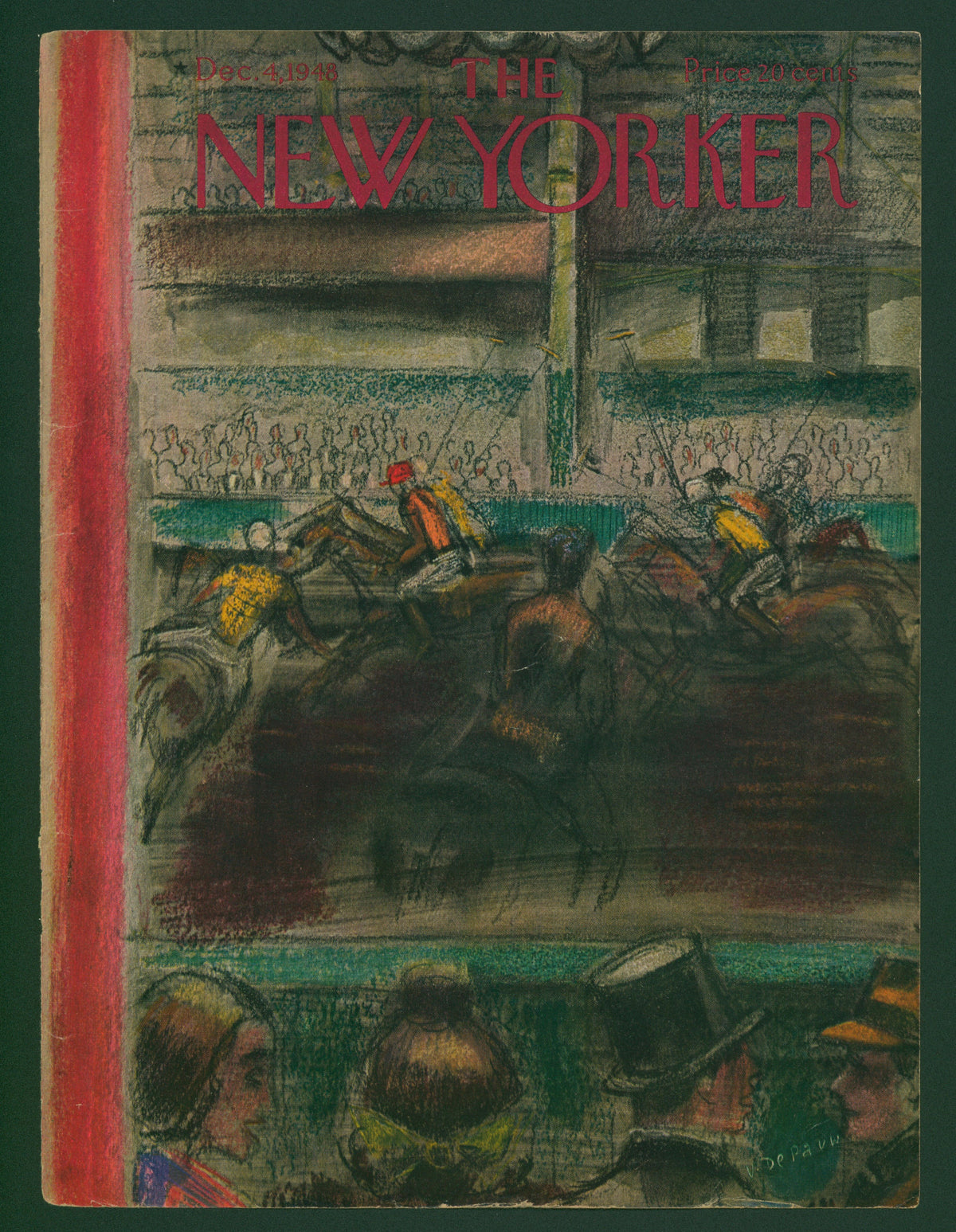 Polo Match- The New Yorker - Authentic Vintage Antique Print