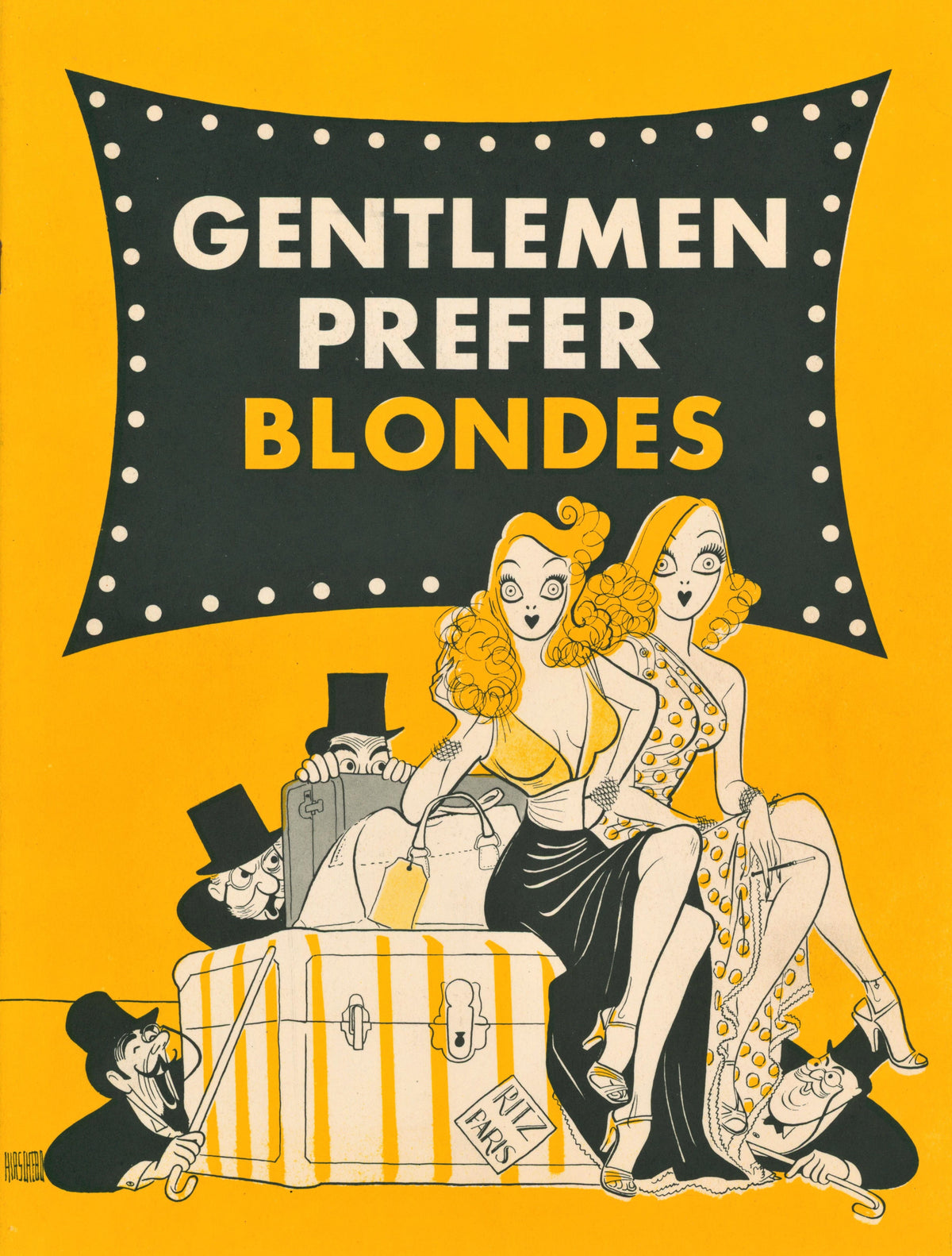 Gentlemen Prefer Blondes- Playbill - Authentic Vintage Antique Print