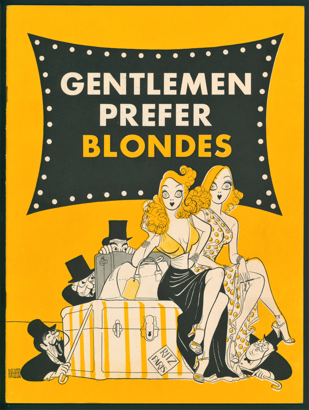 Gentlemen Prefer Blondes- Playbill - Authentic Vintage Antique Print